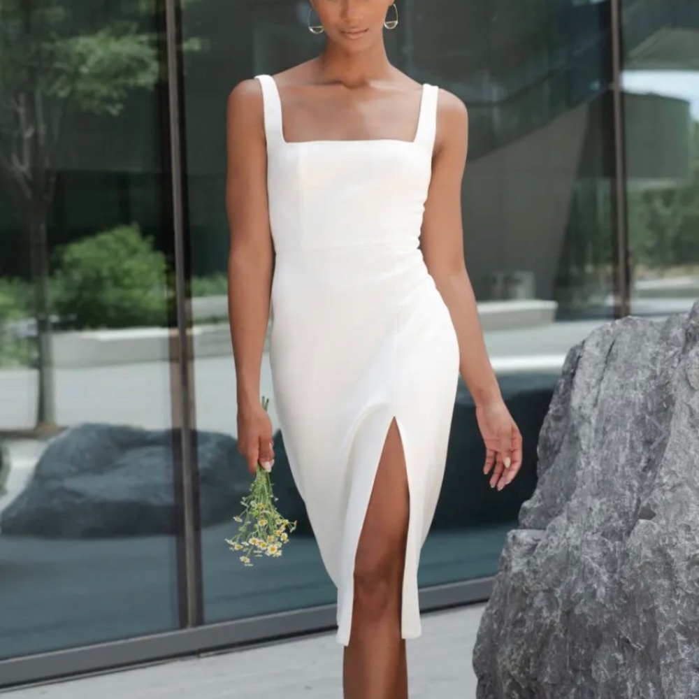 Jenny Yoo Blaire Dress in White Size 6
